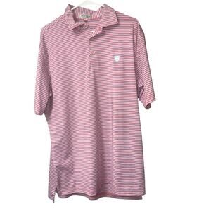 Peter Milar Summer Comfort Golf Polo Shirt, short sleeves, size M pink and blue